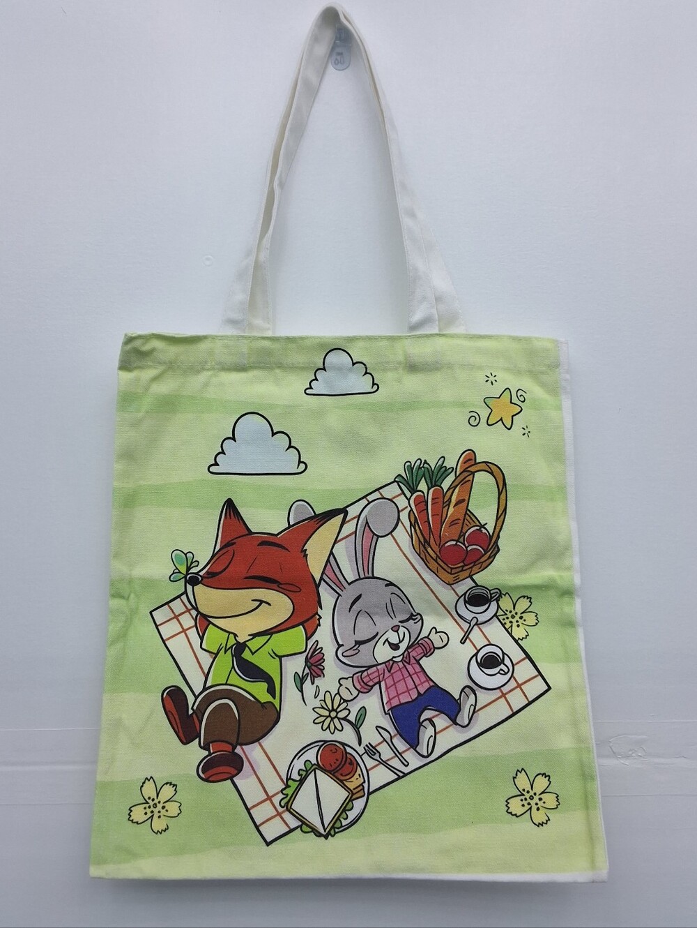 Zootopia Nick Wilde Judy Hopps Character Canvas Tote Bag, NEW